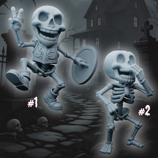 Funny Skeletons | Undead Miniatures | 3D Resin Print
