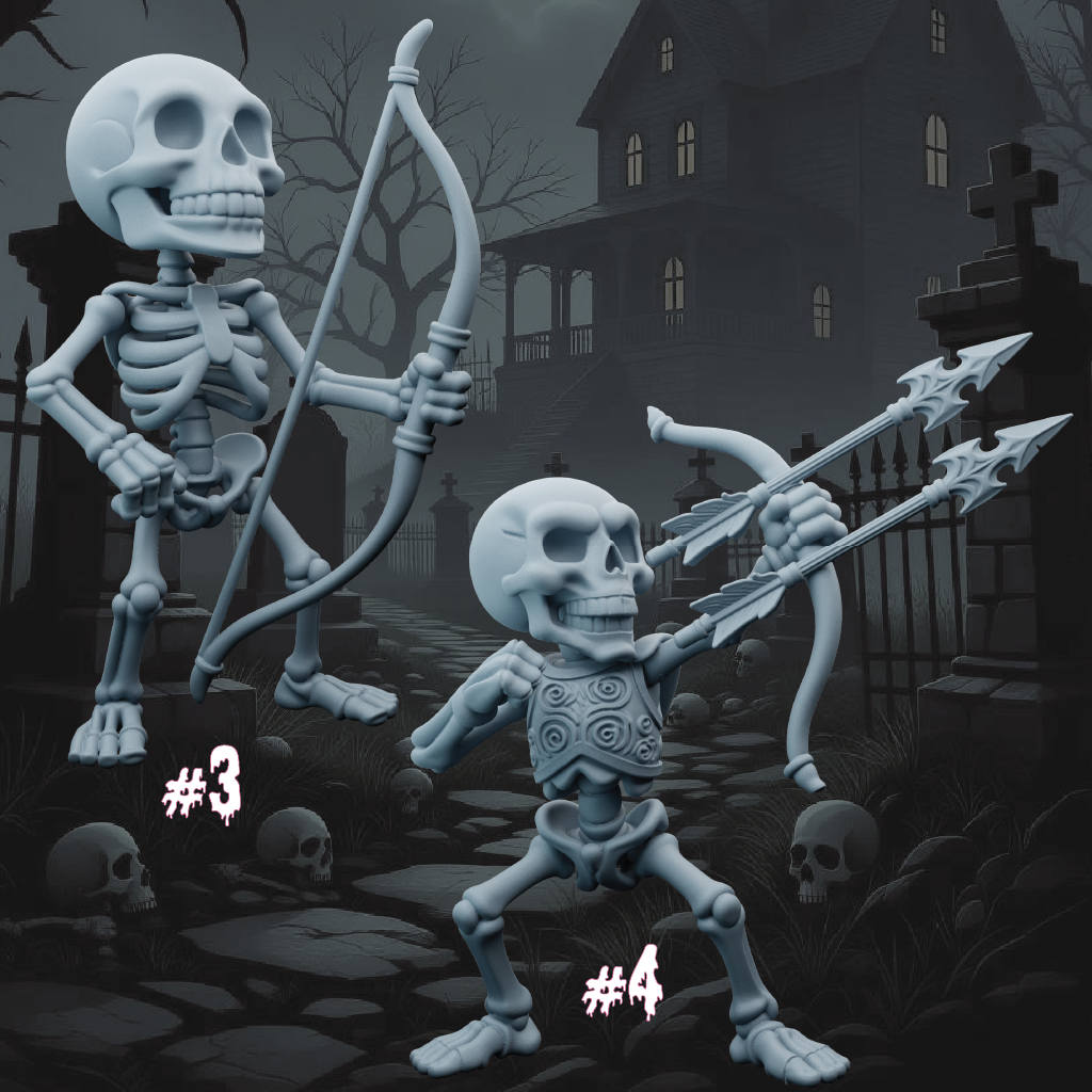 Skeleton Archers | Undead Miniatures | 3D Resin Print