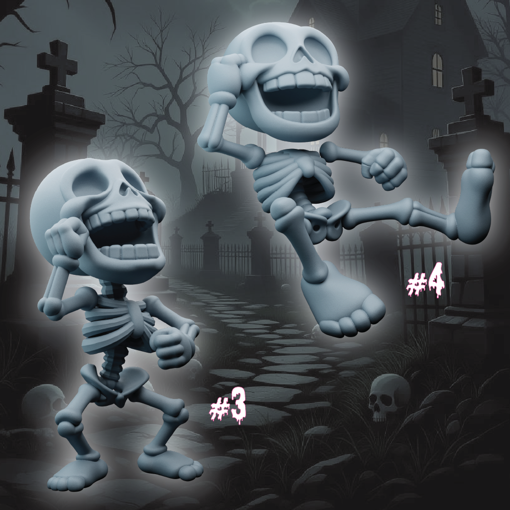 Funny Skeletons | Undead Miniatures | 3D Resin Print