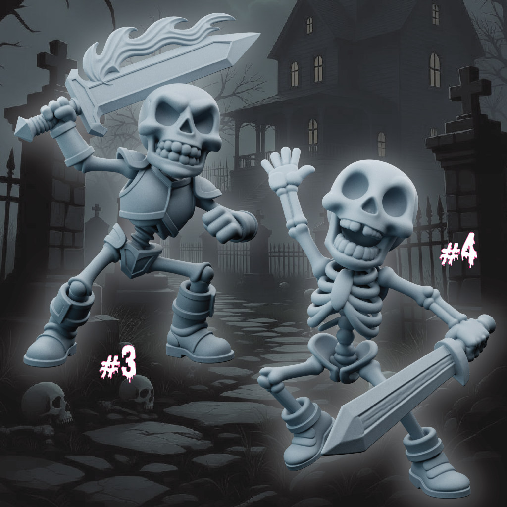 Skeleton Swordsmen | Undead Miniatures | 3D Resin Print