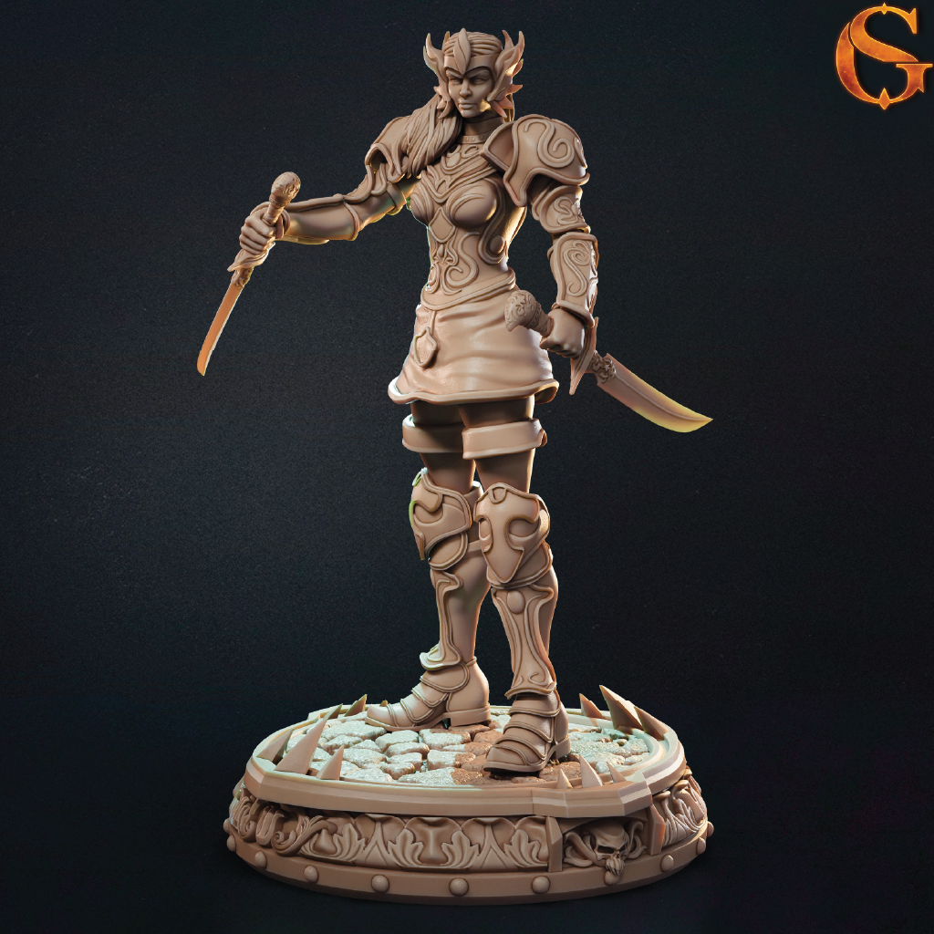 Female Fighter | Warrior Miniature | 3D Resin Print