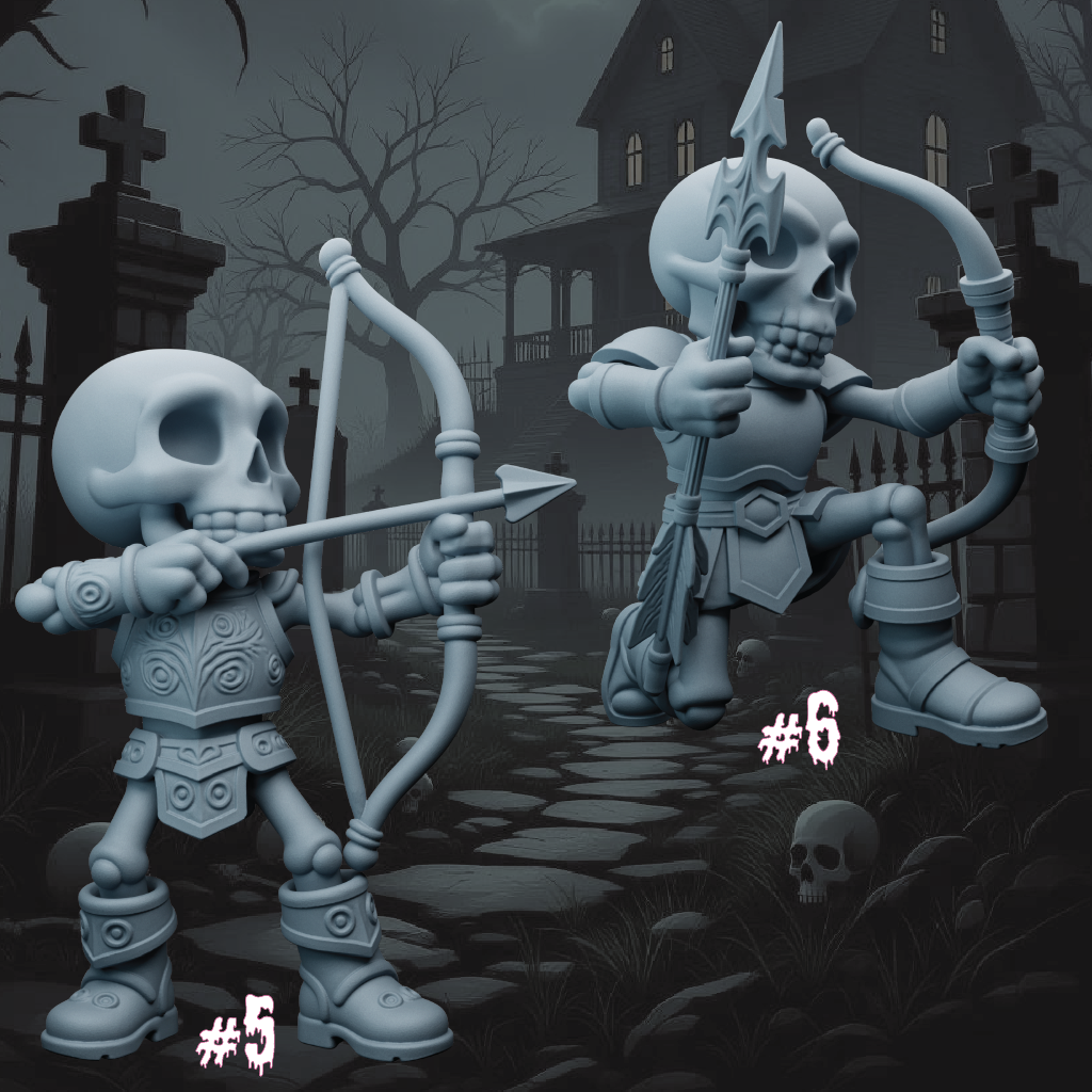 Skeleton Archers | Undead Miniatures | 3D Resin Print