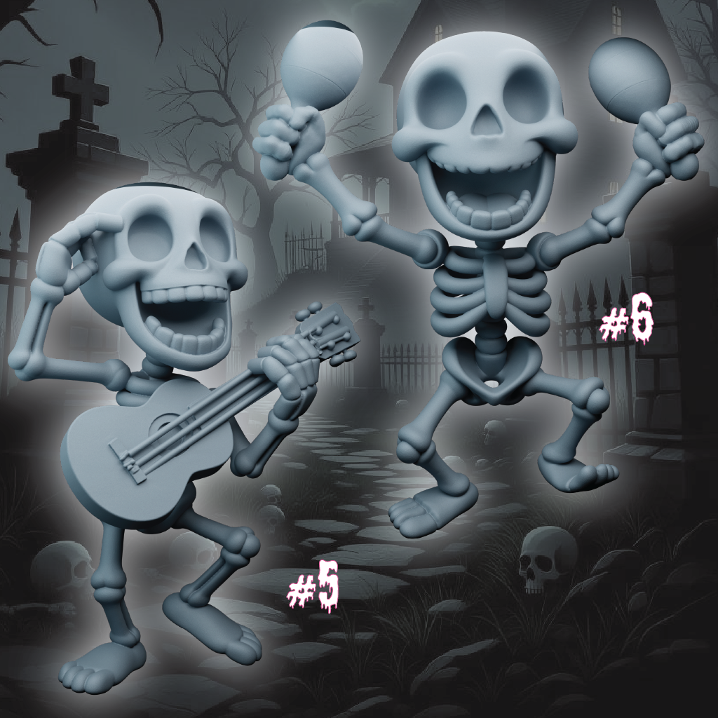 Funny Skeletons | Undead Miniatures | 3D Resin Print