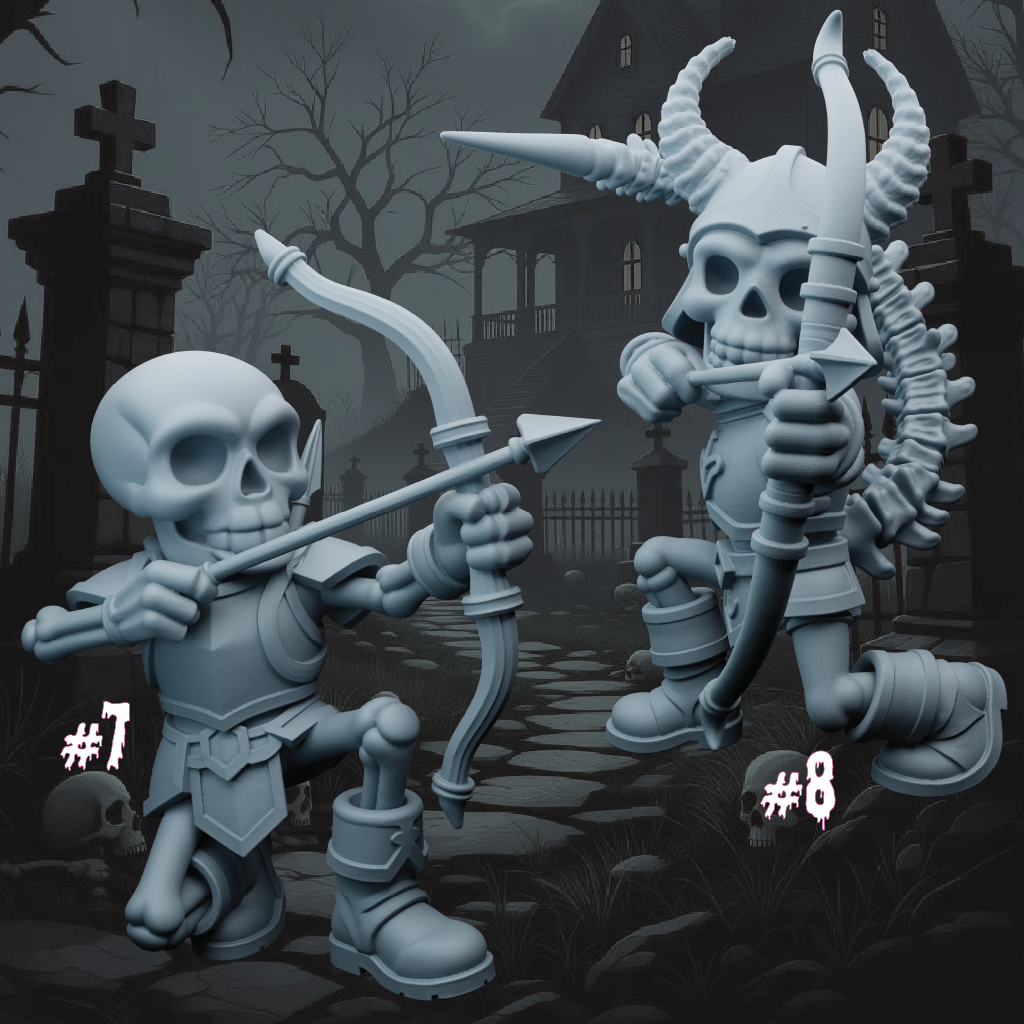 Skeleton Archers | Undead Miniatures | 3D Resin Print