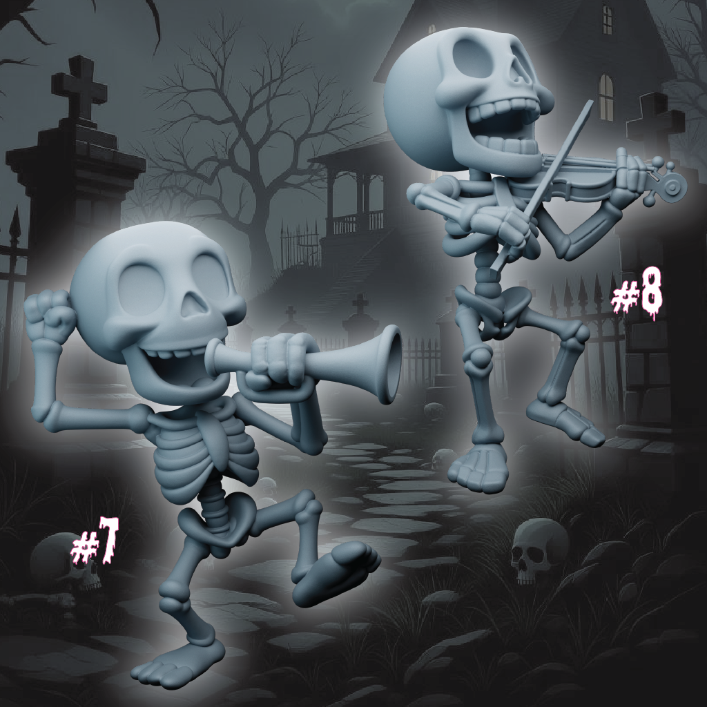 Funny Skeletons | Undead Miniatures | 3D Resin Print