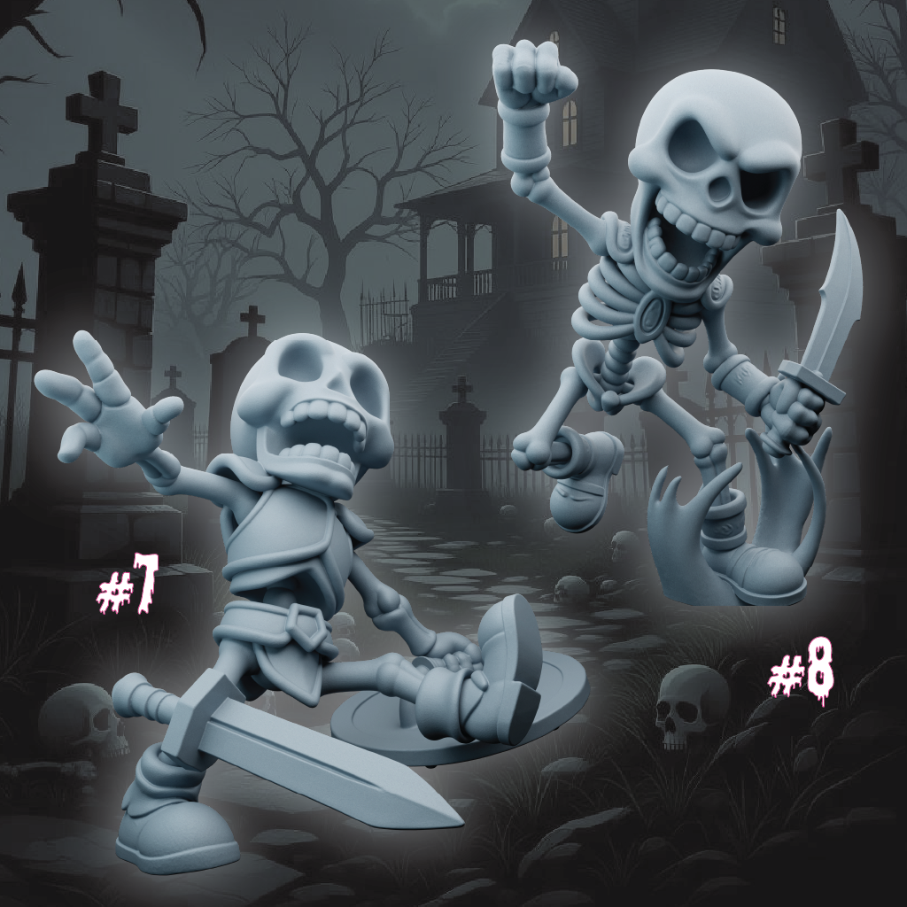 Skeleton Swordsmen | Undead Miniatures | 3D Resin Print