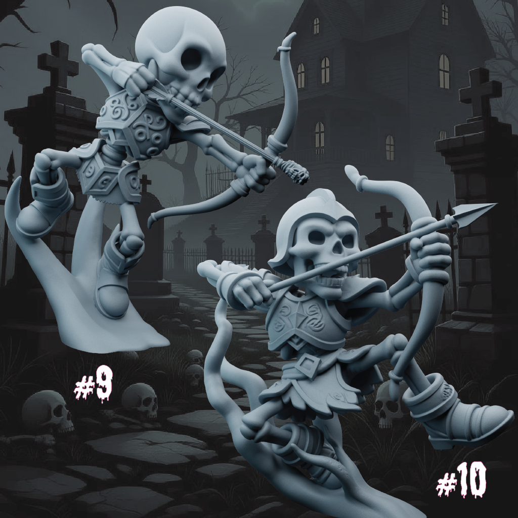 Skeleton Archers | Undead Miniatures | 3D Resin Print