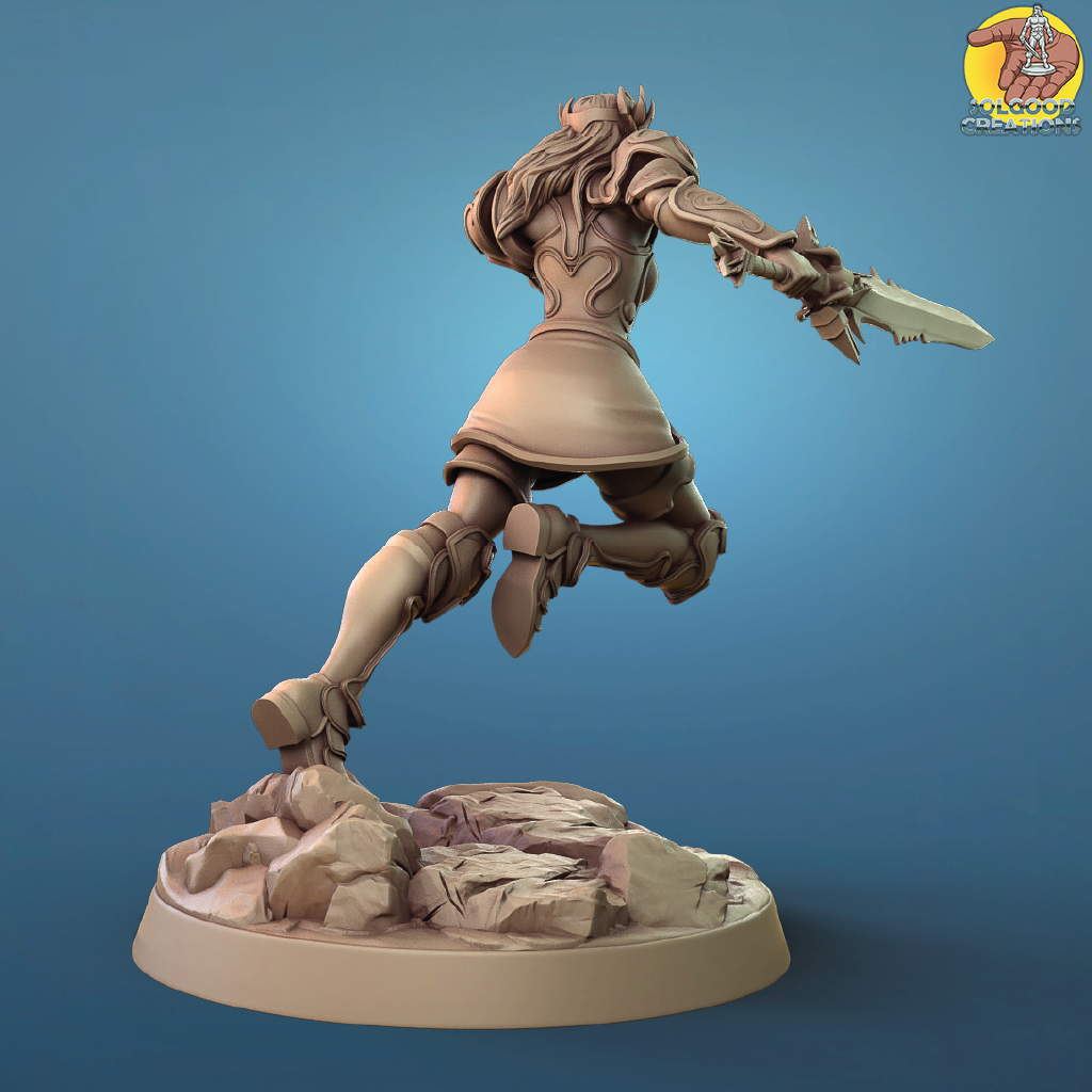 Ankya the Valkyrie | Norse Miniature | 3D Resin Print