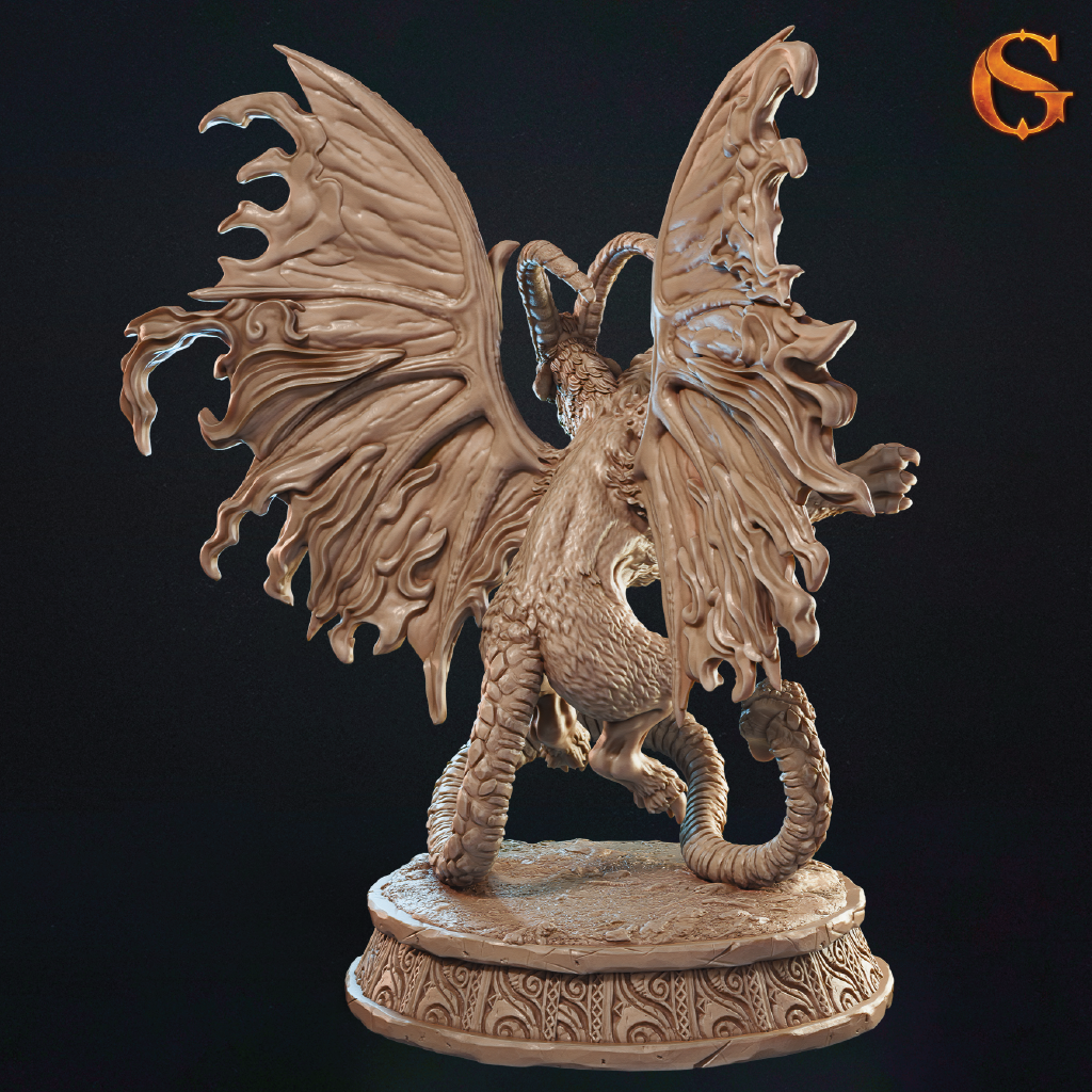 Burning Chimera | Mythical Miniature | 3D Resin Print