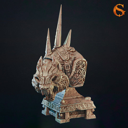 Giant Mech Wolf 3D Printed Miniature | SLA UV Resin Unpainted | SolGood Creations | Tabletop RPG