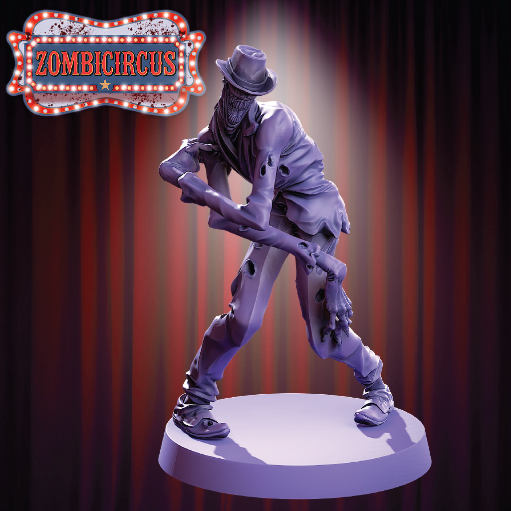 Contorted Man | Zombie Miniature | 3D Resin Print