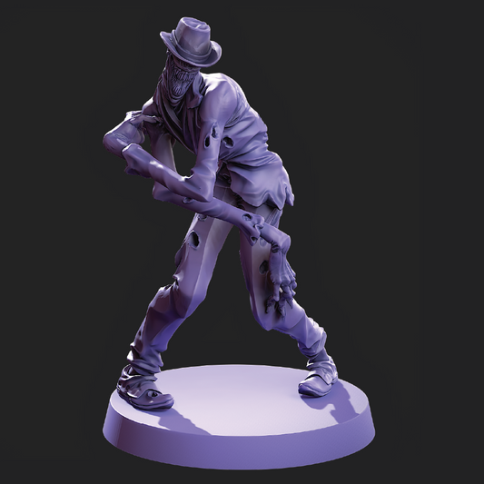 Contorted Man | Zombie Miniature | 3D Resin Print