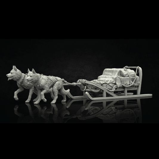 Dog Sled | Arctic Miniature | 3D Resin Print