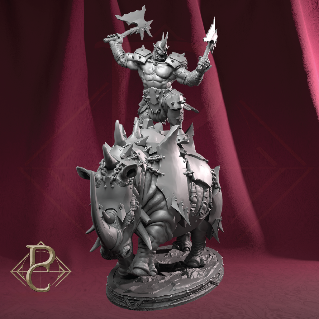 War Rhino | Beast Miniature | 3D Resin Print