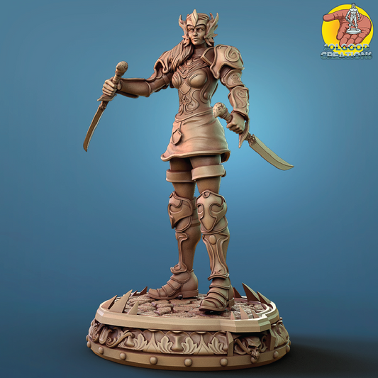 Female Fighter | Warrior Miniature | 3D Resin Print