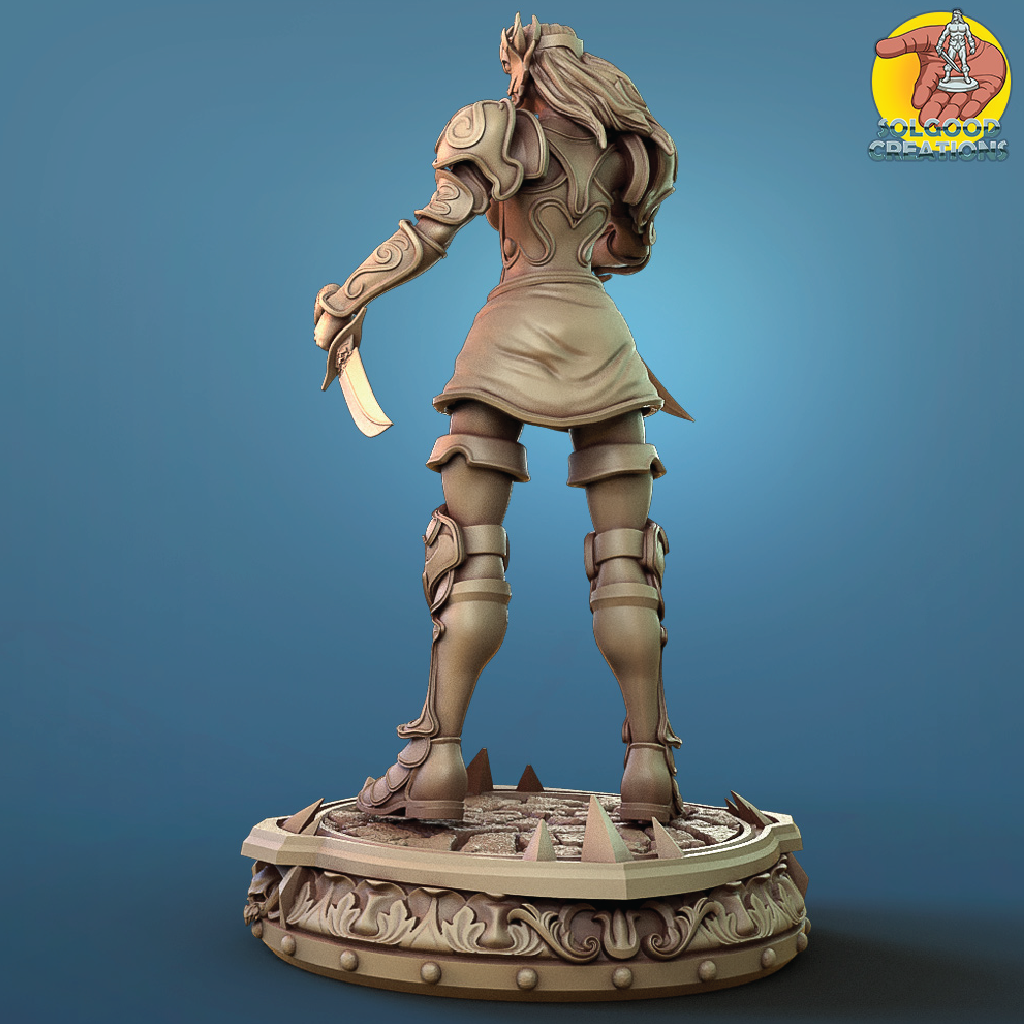 Female Fighter | Warrior Miniature | 3D Resin Print