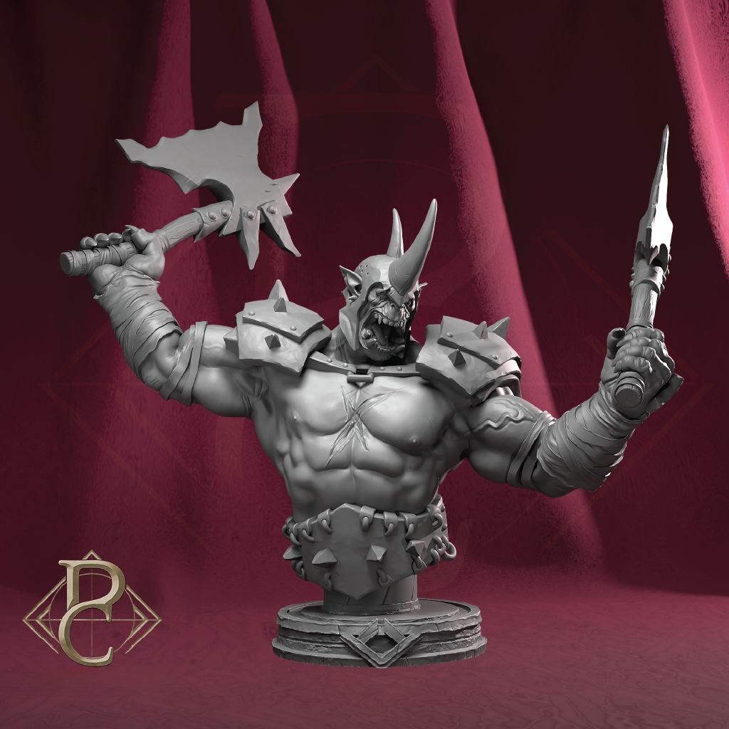 Gorgrash the Ripper | Orc Miniature | 3D Resin Print