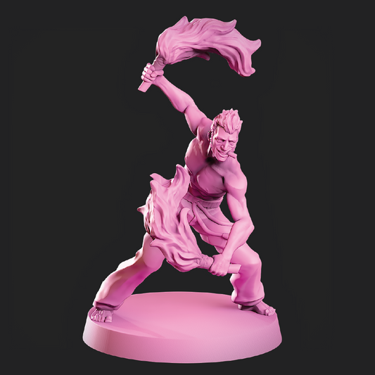Fire Dancer | Zombie Survivor Miniature | 3D Resin Print