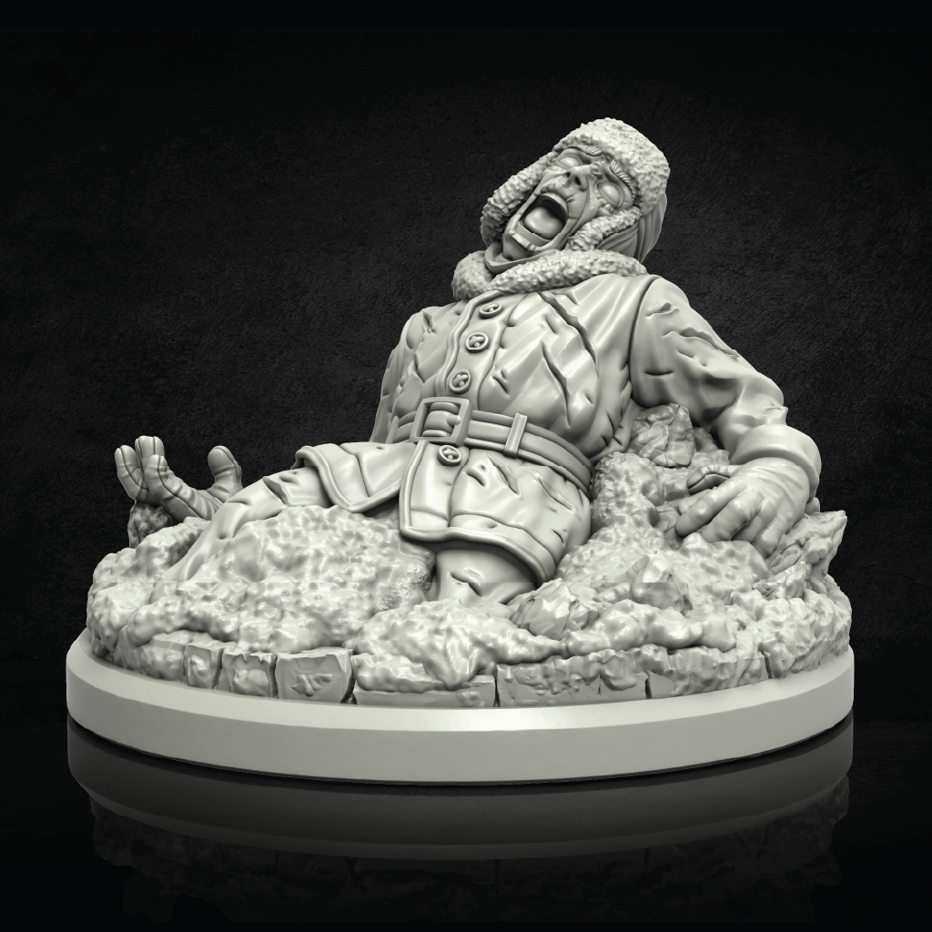 Frozen Investigator | Corpse Miniature | 3D Resin Print