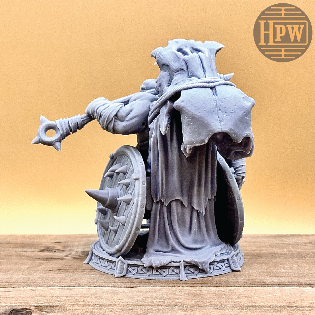 God Hewer Groc | Orc Barbarian Miniature | 3D Resin Print