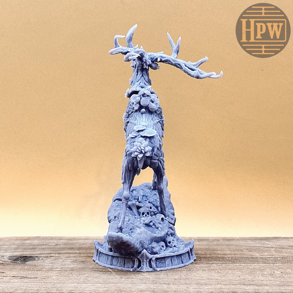 Arsen, Horns of Hell | Undead Stag Miniature | 3D Resin Print