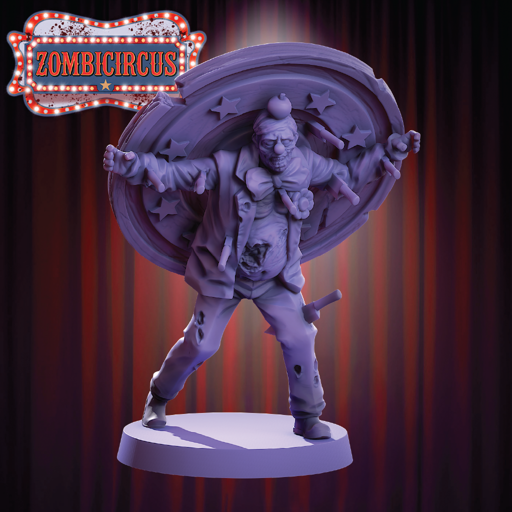 Clown Target | Zombie Miniature | 3D Resin Print