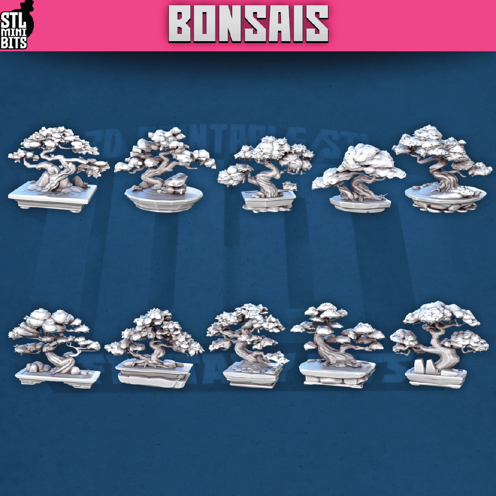 Bonsai Trees | Scatter Terrain | 3D Resin Print