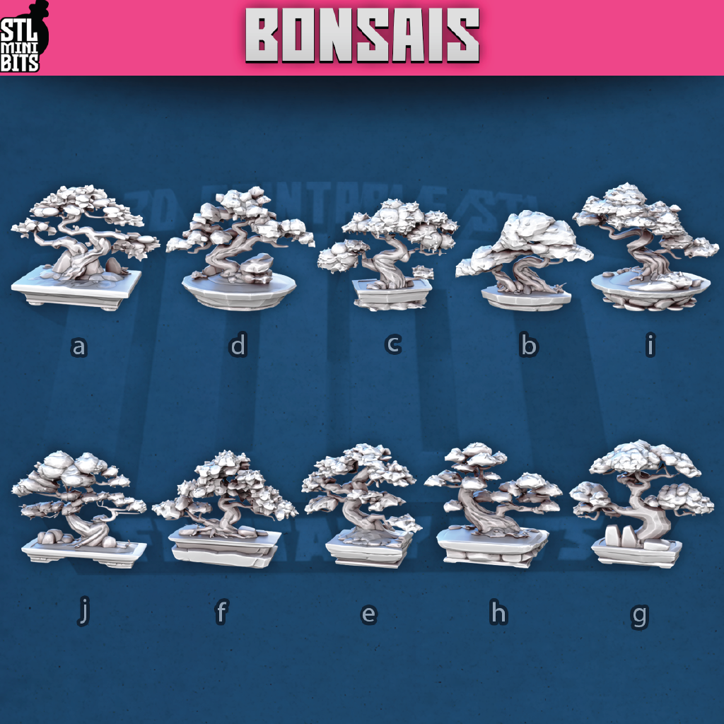 Bonsai Trees | Scatter Terrain | 3D Resin Print