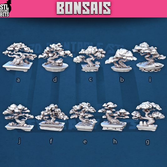 Bonsai Trees | Scatter Terrain | 3D Resin Print