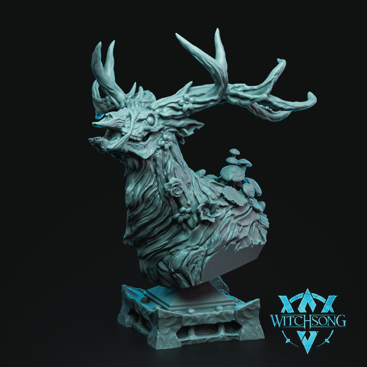 Arsen, Horns of Hell | Undead Stag Miniature | 3D Resin Print
