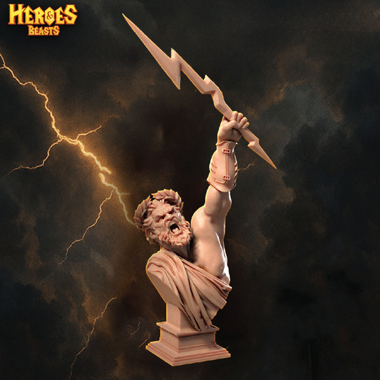 Zeus, Lord of Olympus | Greek God Miniature | 3D Resin Print