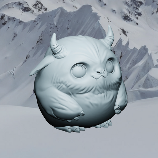 Monster-like creature in a snowy landscape