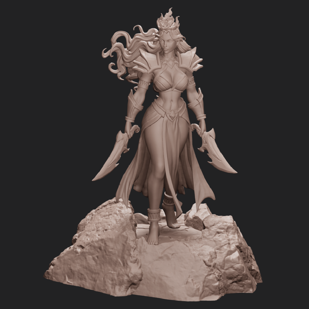 Pele, Goddess of Fire | Hawaiian Miniature | 3D Resin Print