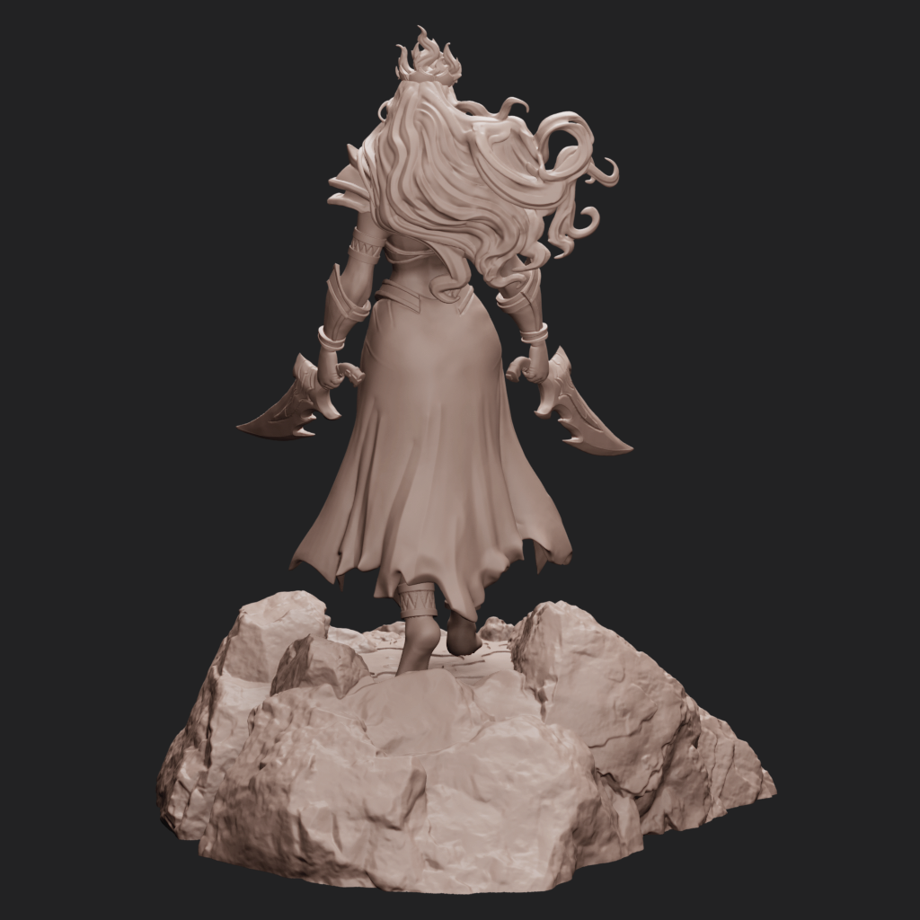 Pele, Goddess of Fire | Hawaiian Miniature | 3D Resin Print