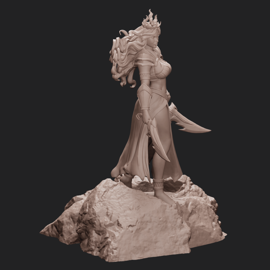 Pele, Goddess of Fire | Hawaiian Miniature | 3D Resin Print