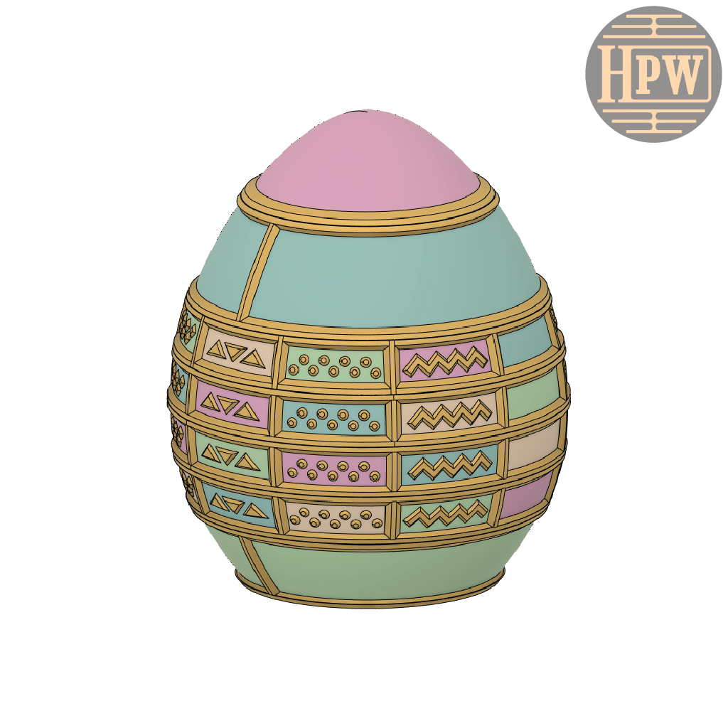 Easter Egg Lockbox | Holiday Puzzle | 3D Filament Print