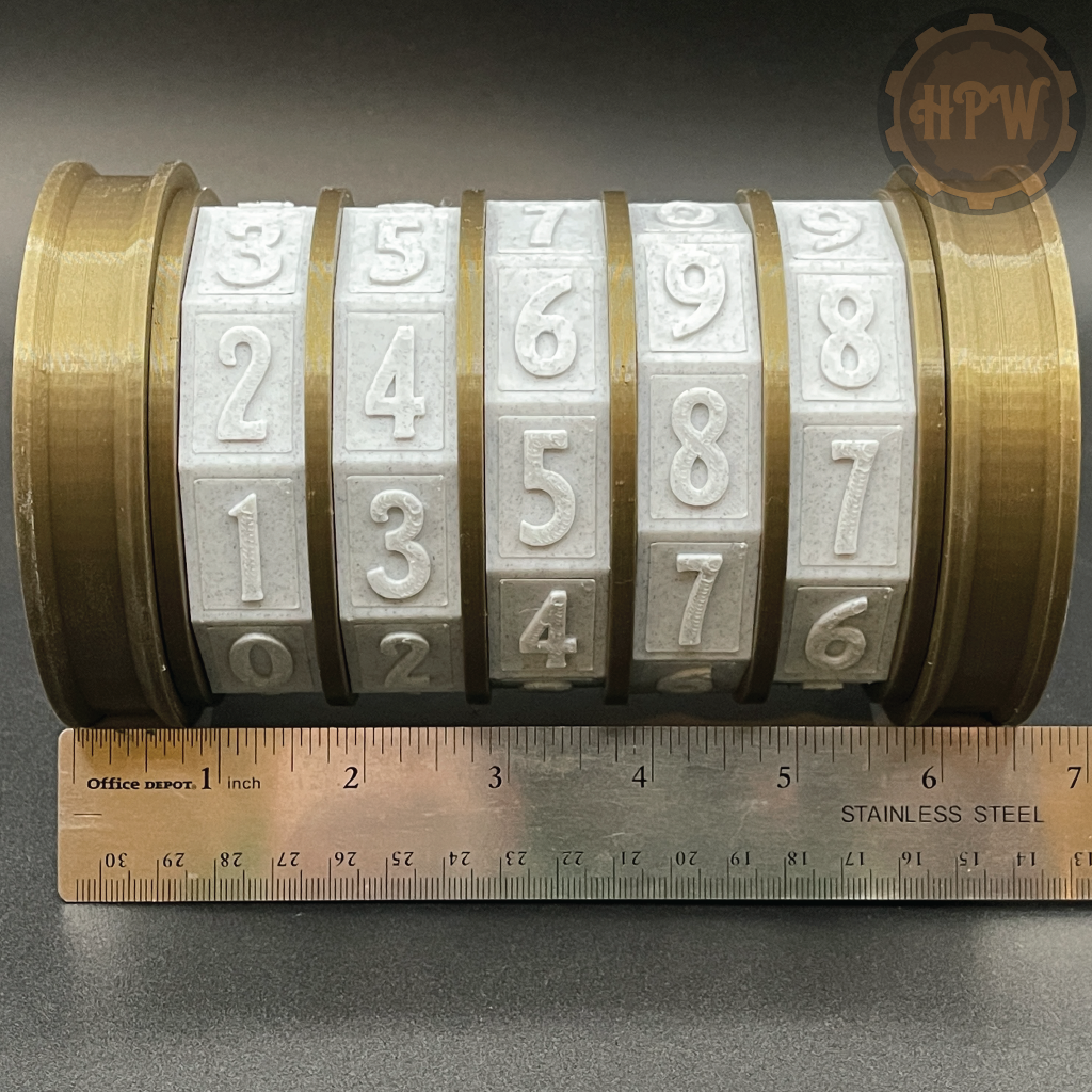 Resettable Cryptex | Puzzle Lockbox | 3D Filament Print
