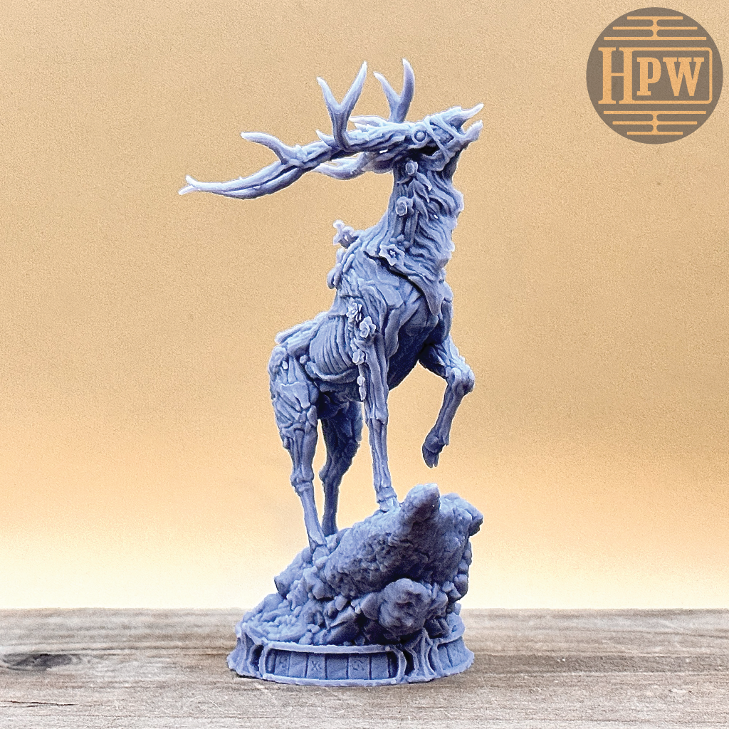 Arsen, Horns of Hell | Undead Stag Miniature | 3D Resin Print