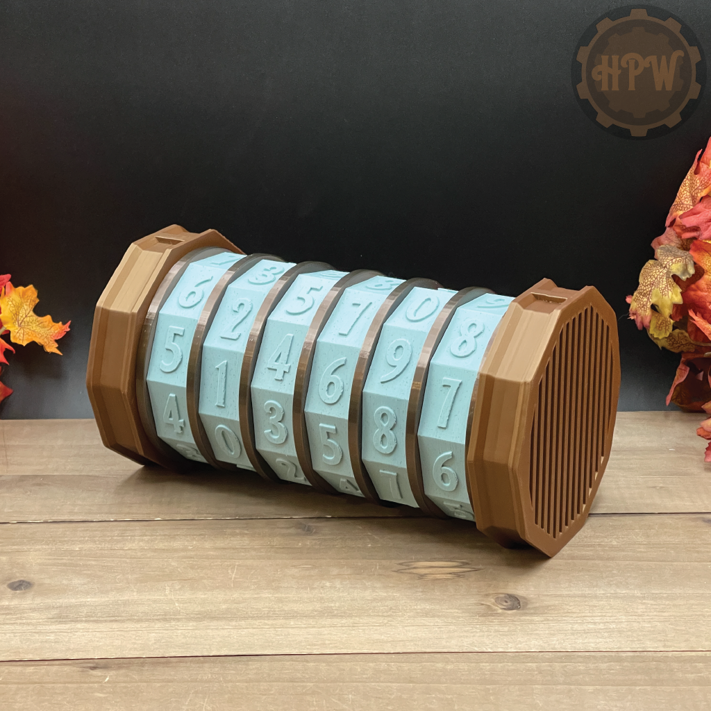 Large Resettable Cryptex | Puzzle Lockbox | 3D Filament Print