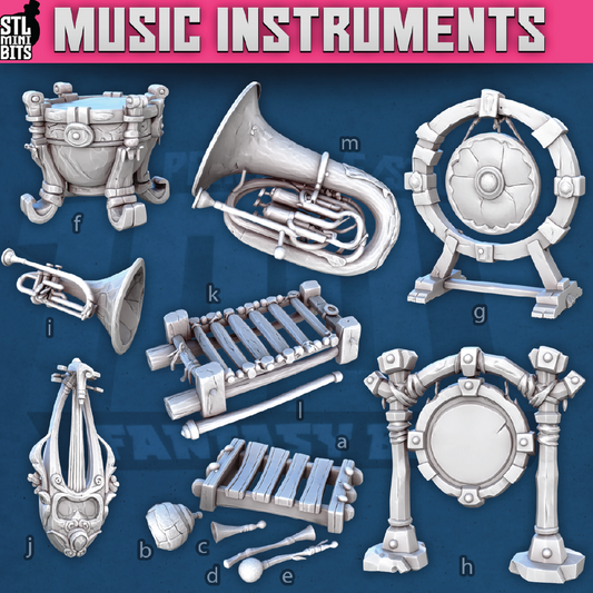 Musical Instruments | Scatter Terrain | 3D Resin Print