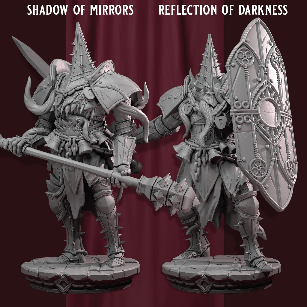 Mimic Knights | Doppelganger Miniature | 3D Resin Print