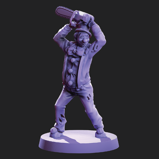 Chainsaw Clown | Zombie Miniature | 3D Resin Print