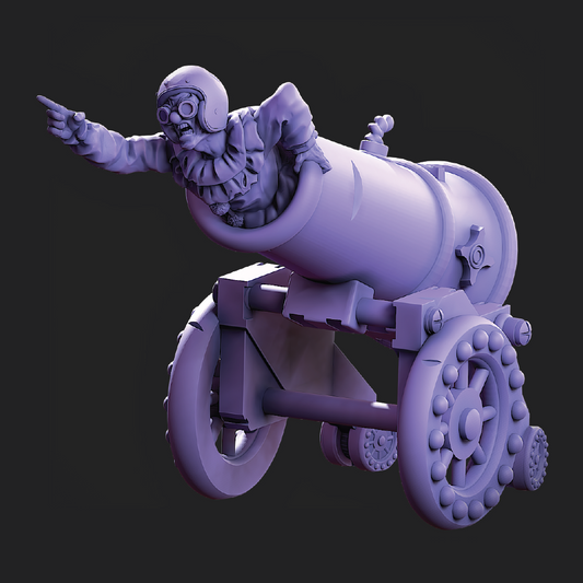 Clown Cannon | Zombie Miniature | 3D Resin Print