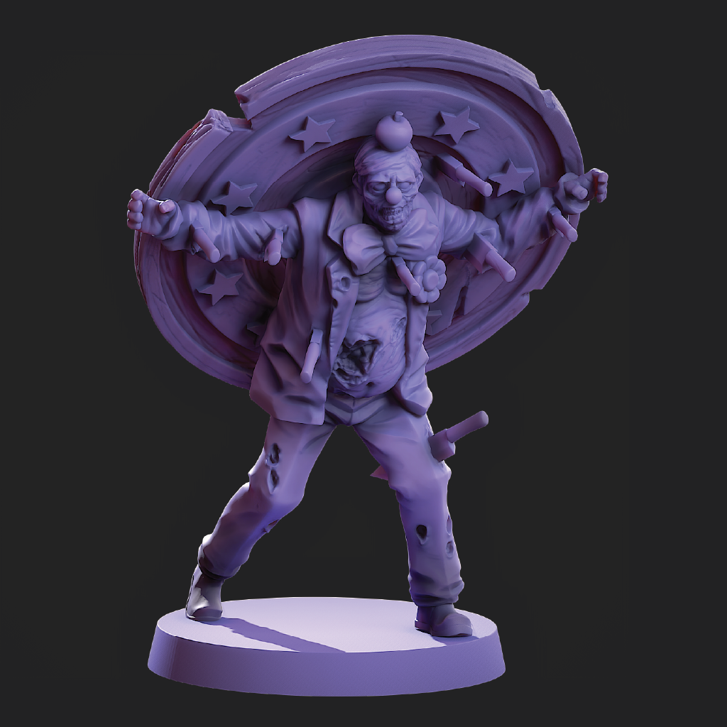 Clown Target | Zombie Miniature | 3D Resin Print