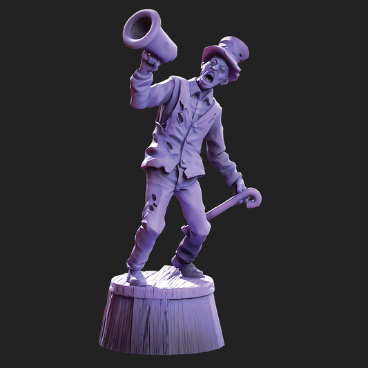 Carnival Barker | Zombie Miniature | 3D Resin Print