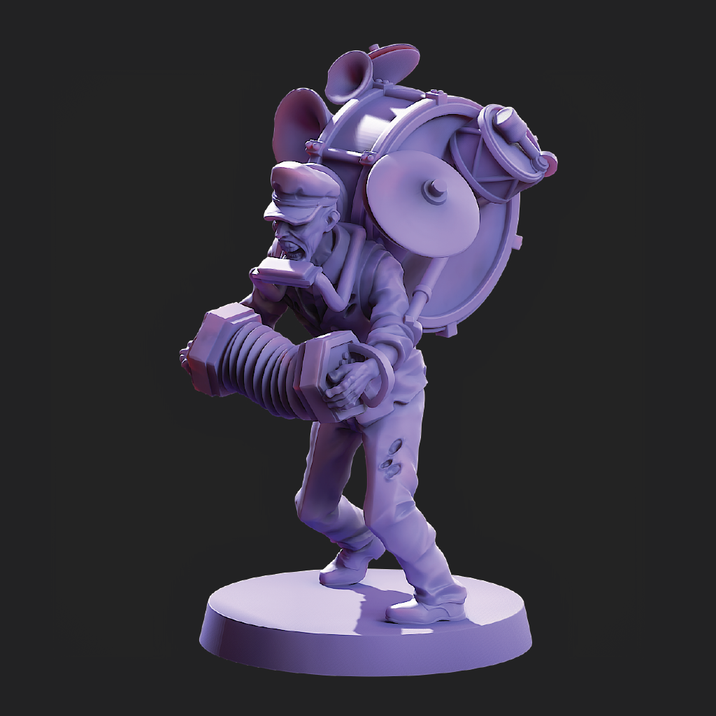 One-man Band | Zombie Miniature | 3D Resin Print