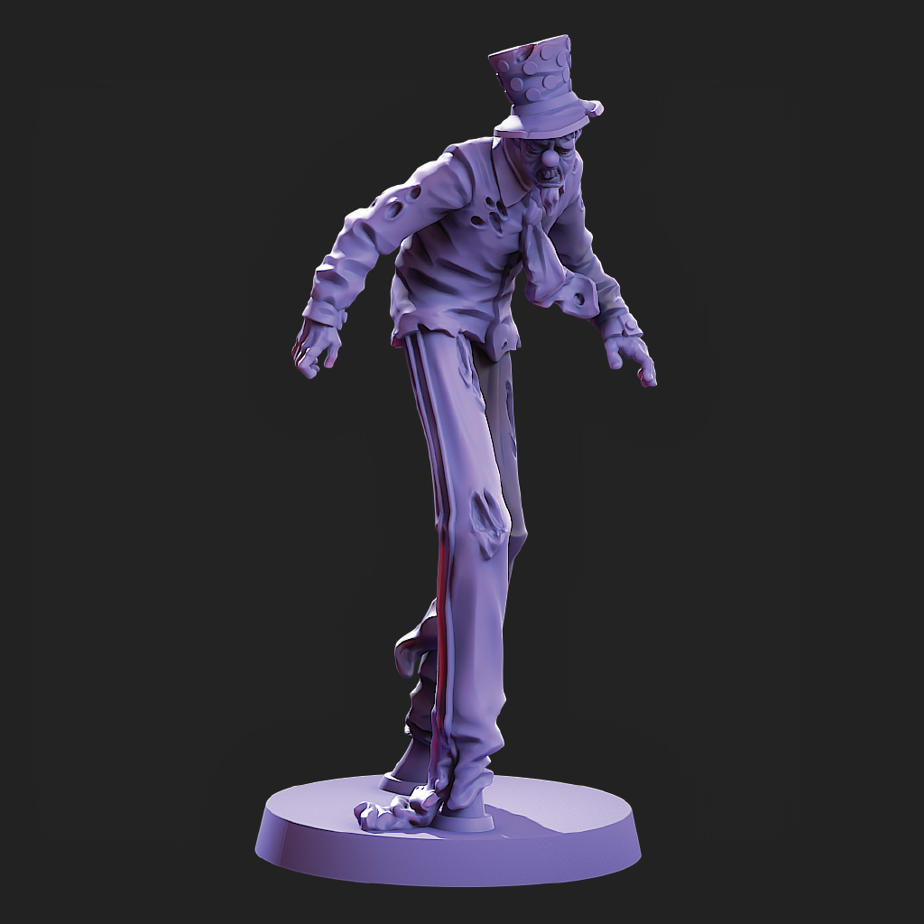 Clown on Stilts | Zombie Miniature | 3D Resin Print
