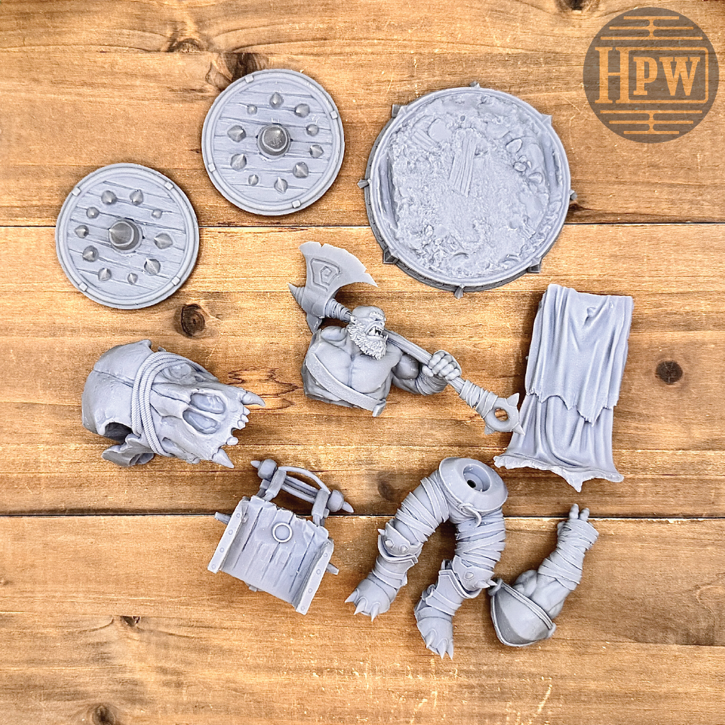 God Hewer Groc | Orc Barbarian Miniature | 3D Resin Print