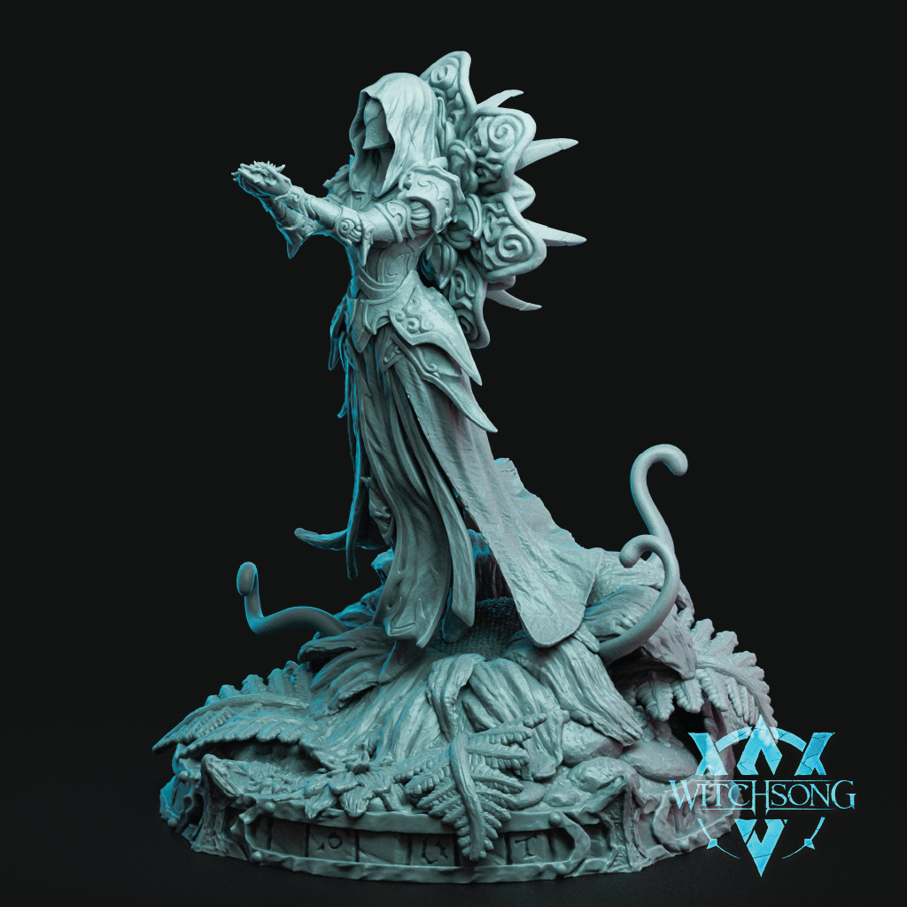 Rotbloom Priestess | Fungal Miniature | 3D Resin Print