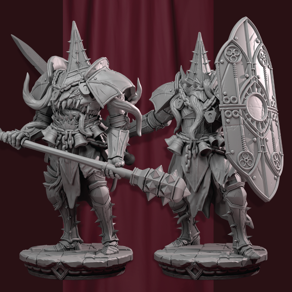 Mimic Knights | Doppelganger Miniature | 3D Resin Print